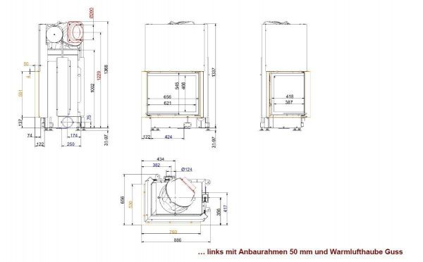 brunner eck-kamin 57/67/44 l фото